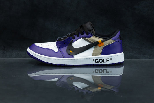 "Court Purple" 'OFF-WHITE' Air Jordan 1 Low Golf [VILLAIN SEOUL]